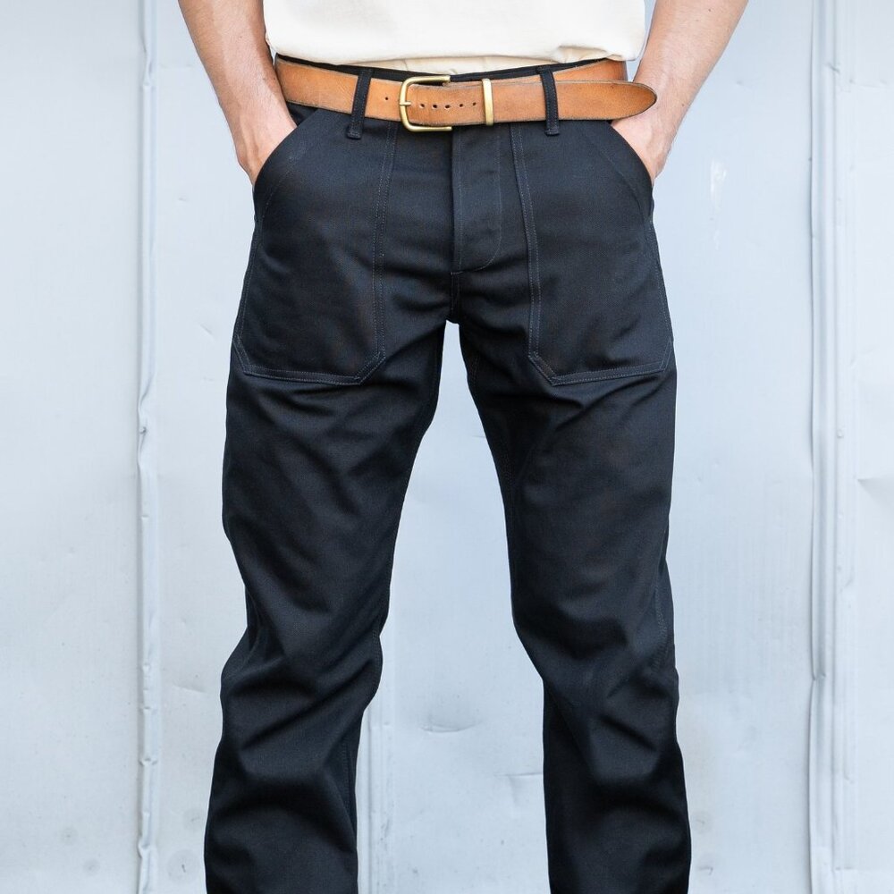 GREASE POINT Workwear - Standard Jean - 14 oz Japanese Black Canvas - 33/33